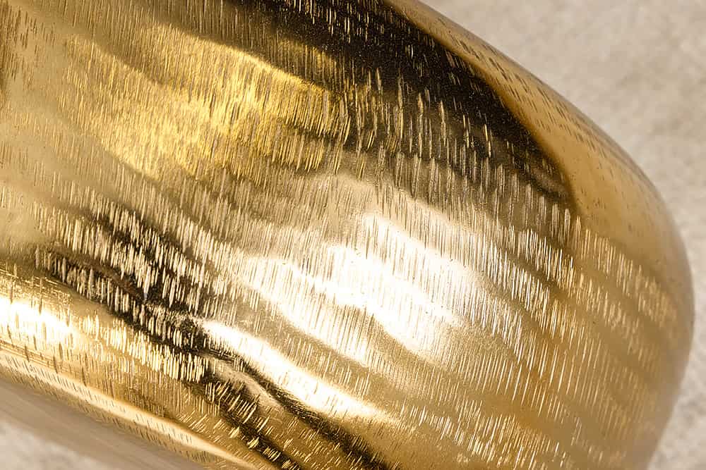Handgefertigte Vase ORIENT L 50cm gold Metall Hammerschlag Design