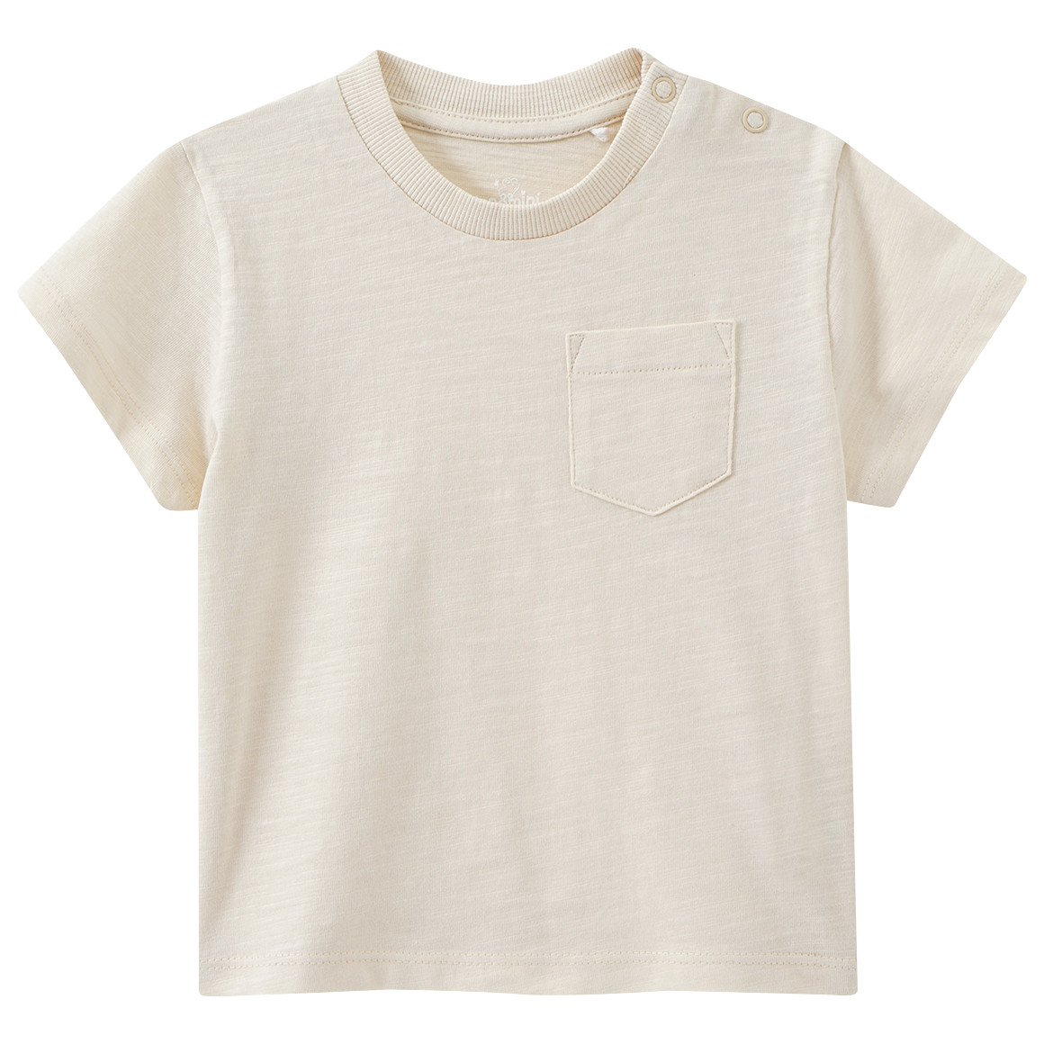 Topomini Baby T-Shirt mit Brusttasche beige