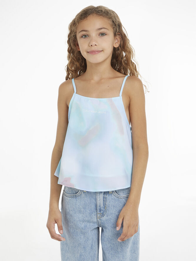 Calvin Klein SERENITY AOP WOVEN STRAP TOP 0gy