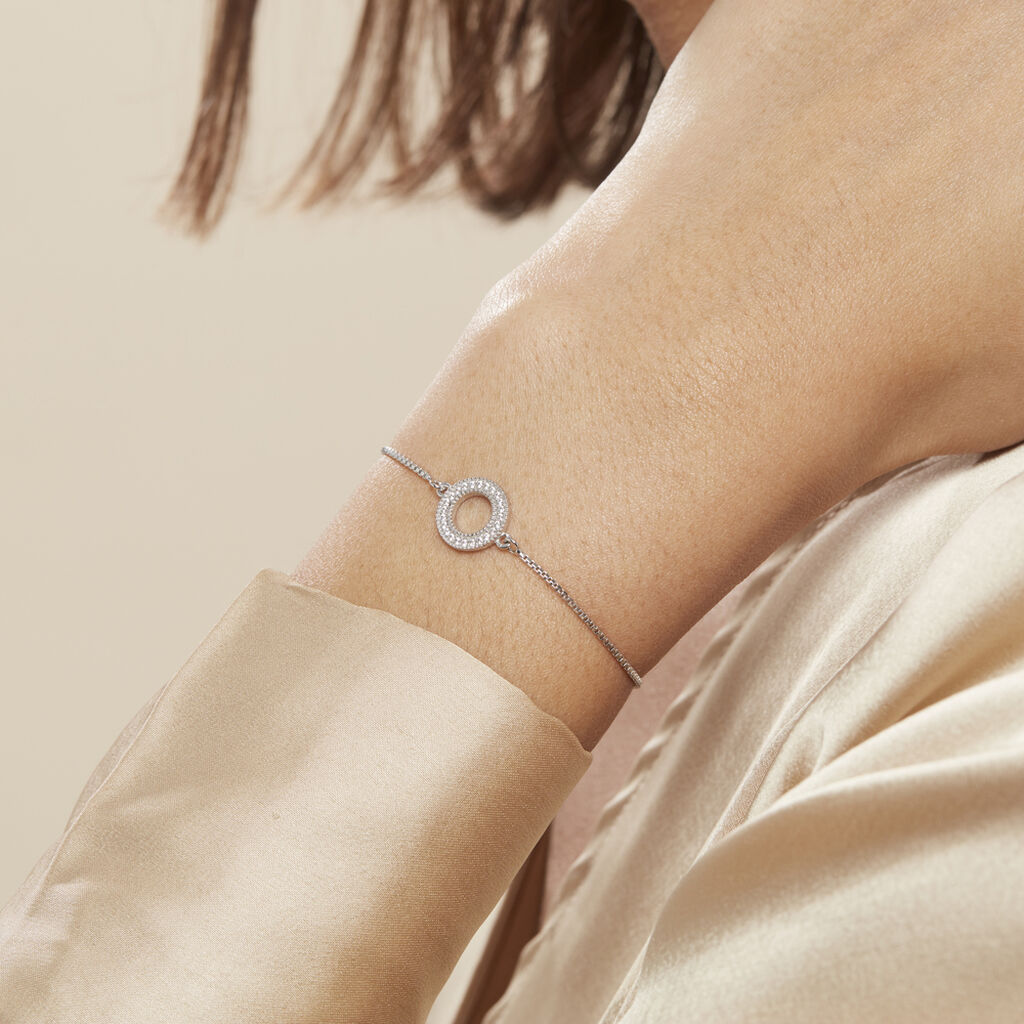 Bracelet Argent Blanc Anrai Oxydes De Zirconium
