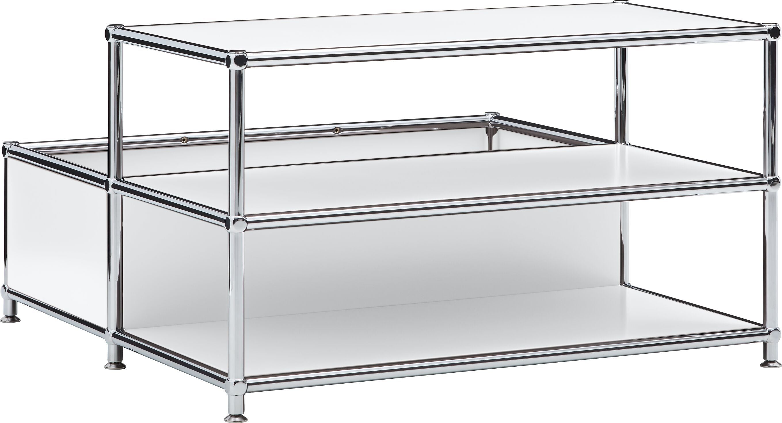 FLEXCUBE Salontisch - Weiss / B: 77.5 cm x T: 77.5 cm x H: 43.5 cm