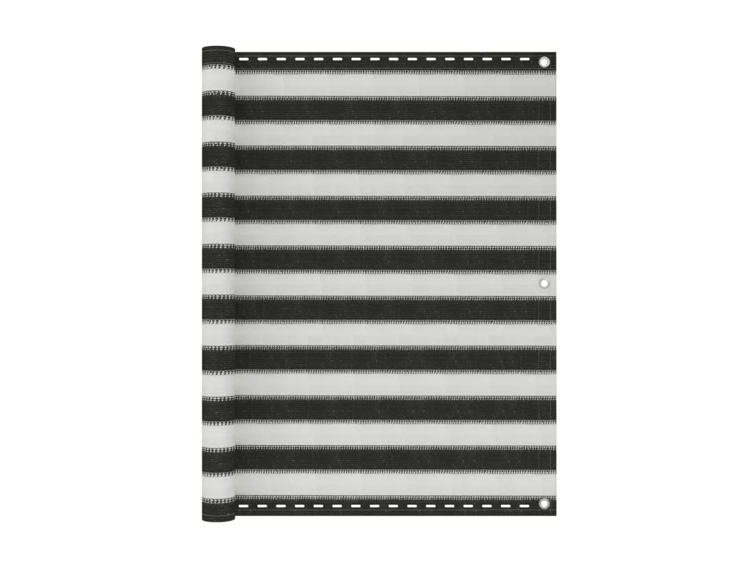 Écran de balcon PEHD 120x500 cm Anthracite et blanc