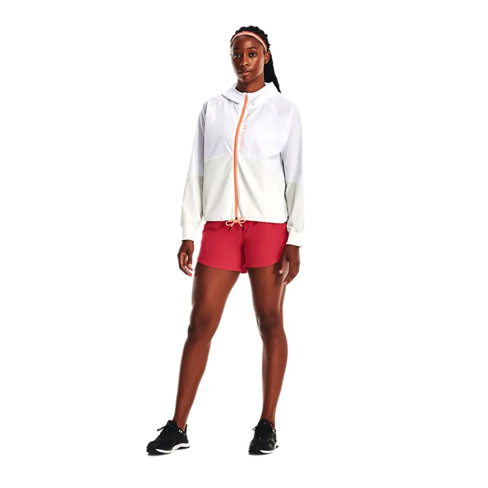 Under Armour UA WOVEN - Veste Femme white/gray mist/mellow orange