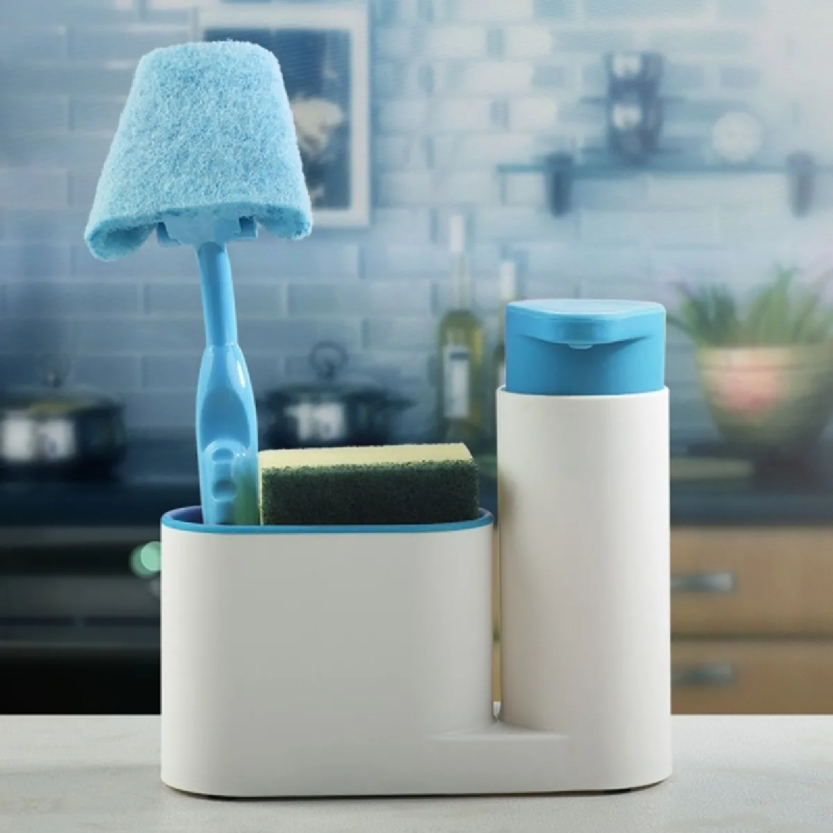 Boîte de rangement cosmétiques bleu Wewoo