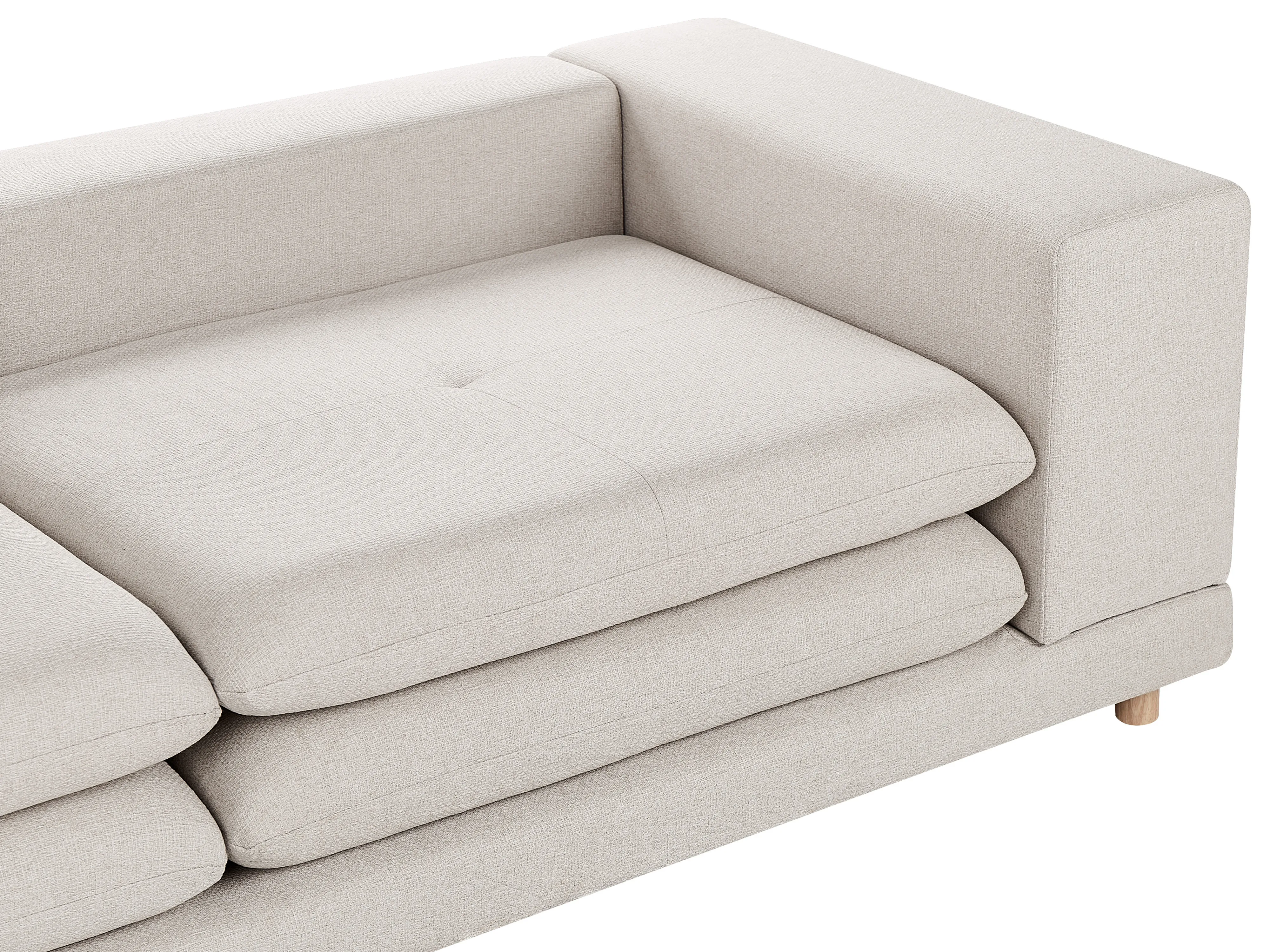 Bank 2-zits HEDEN Stof Beige met kussen