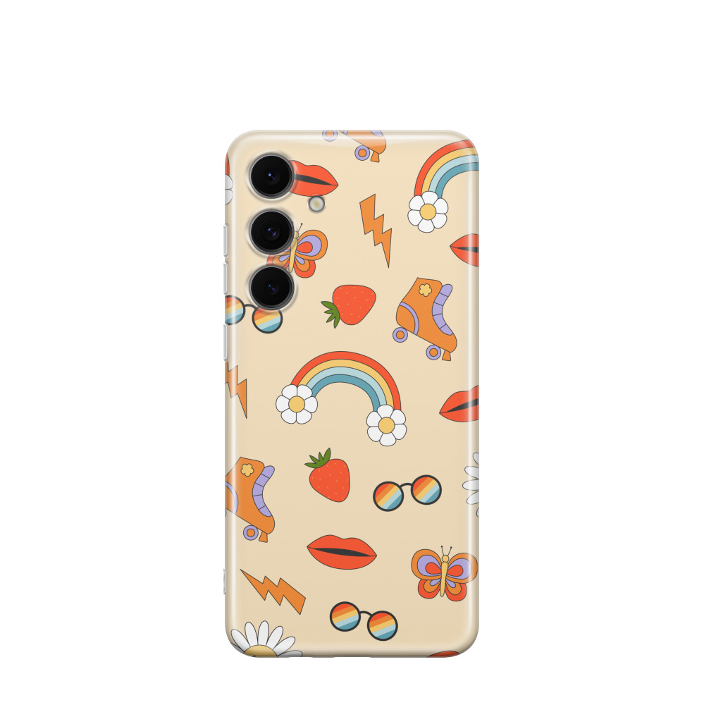 Samsung Galaxy S24 FE Gummi Hülle Sommerfreude - Versch. Farben