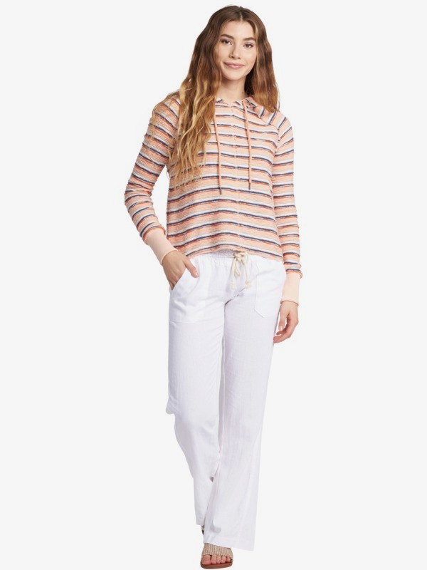 Oceanside Pantalon évasé Blanc Femme