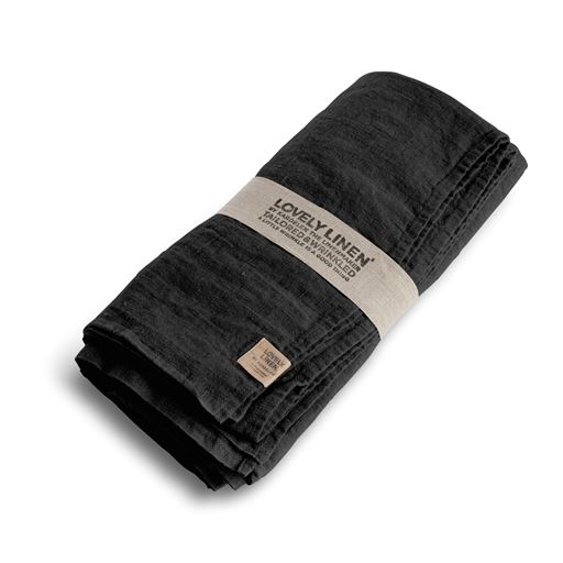 Lovely Linen Dug, Dark Grey, 145x380 cm