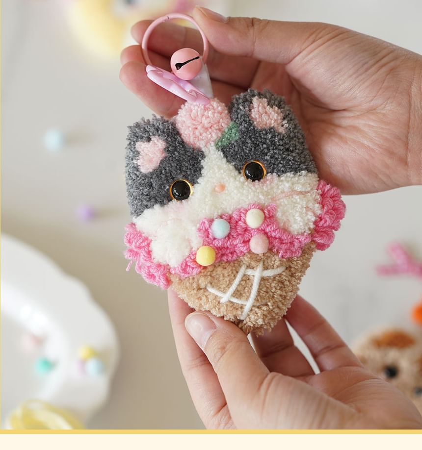 Miumi - Kattentashanger sleutelhanger DIY Punch Needle Tufting Kit (verschillende ontwerpen)