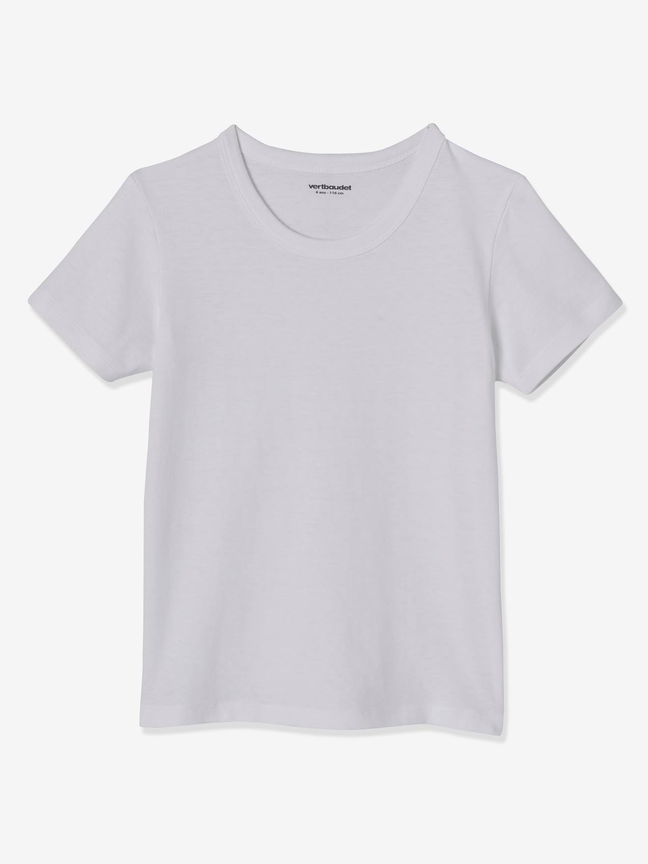 Pacote com 3 camisetas lisas de manga curta azul-claro para meninos