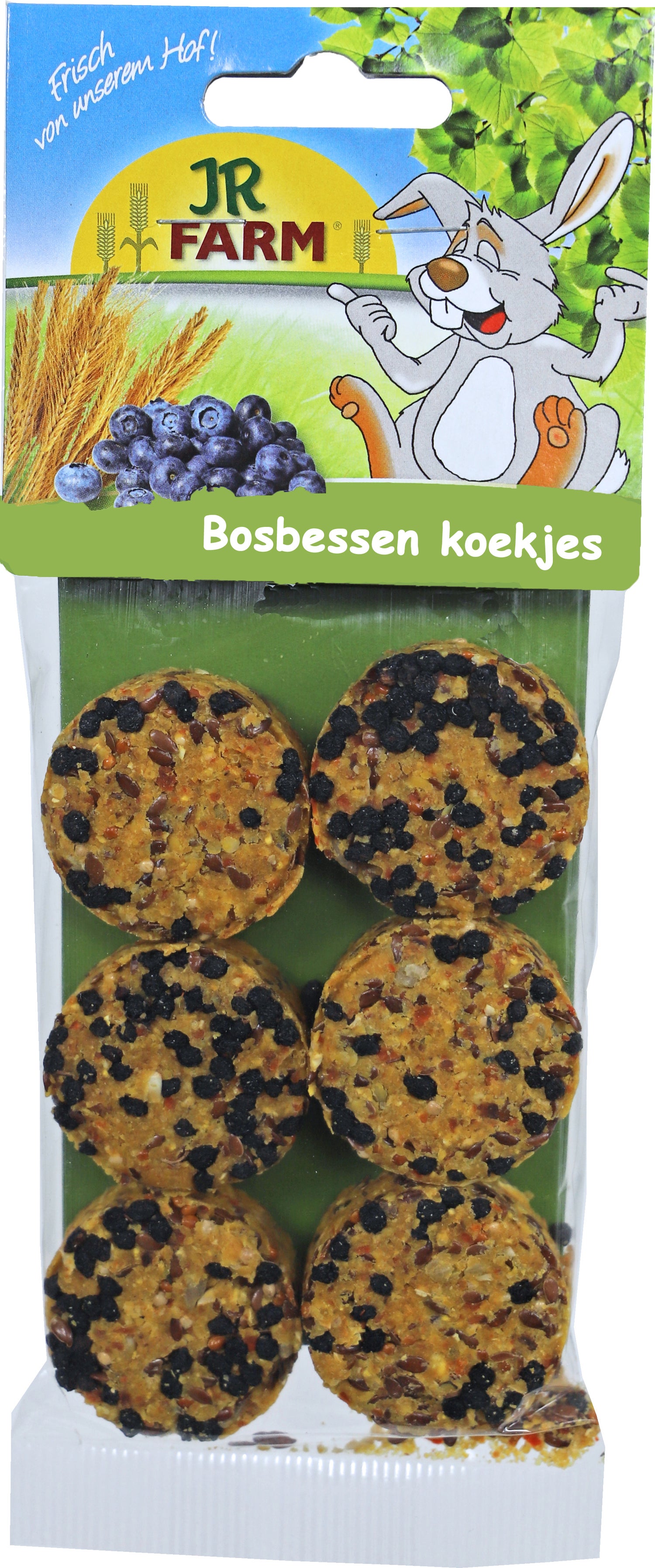 JR Farm knaagdierensnacks volkoren bosbessen koekjes 80g 6 stuks