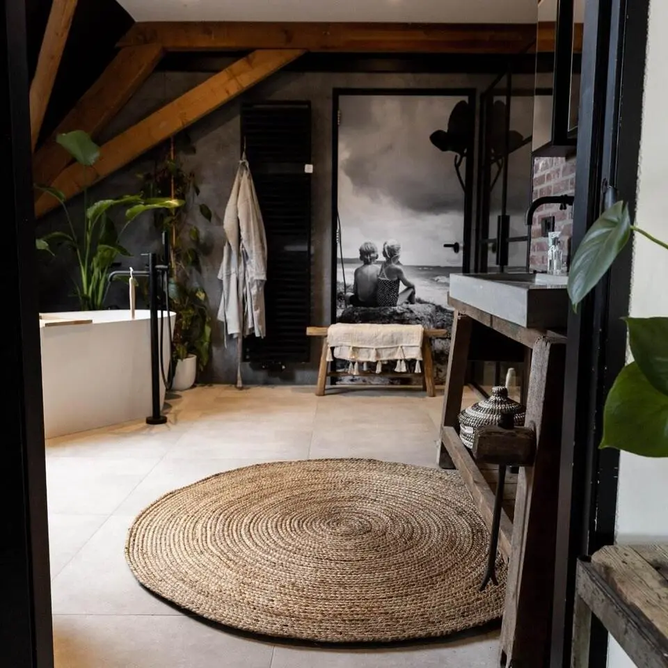 EVA Interior Vloerkleed Jute Rond - Naturel - 240 Ø (L)