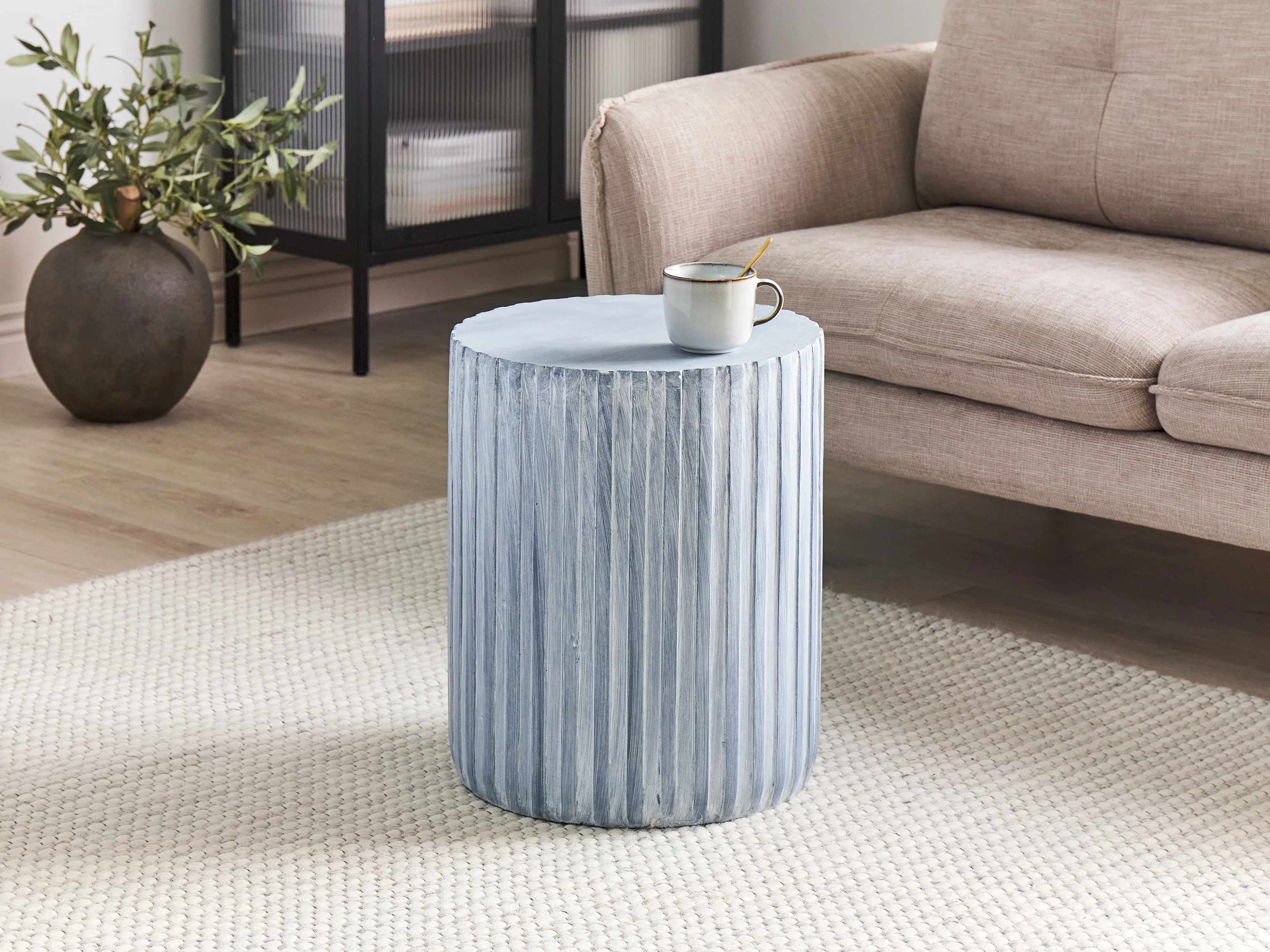 Bijzettafel AMARO 39 cm 39 cm Grijs