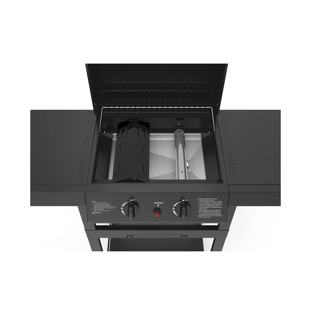 FlammenKönig Gasgrill mit 2 Brenner, Gasregler + Schlauch inkl.