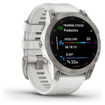Montre de Sport Garmin Epix Sapphire Titane Argent / Blanc