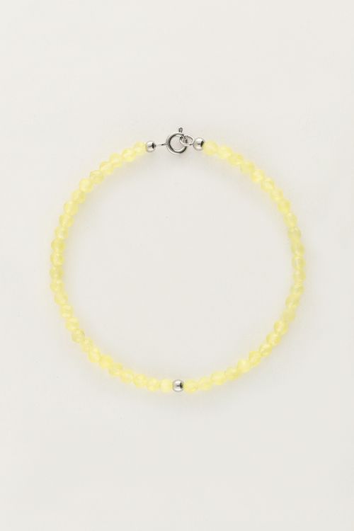 Ocean armband met kleine kraaltjes geel
