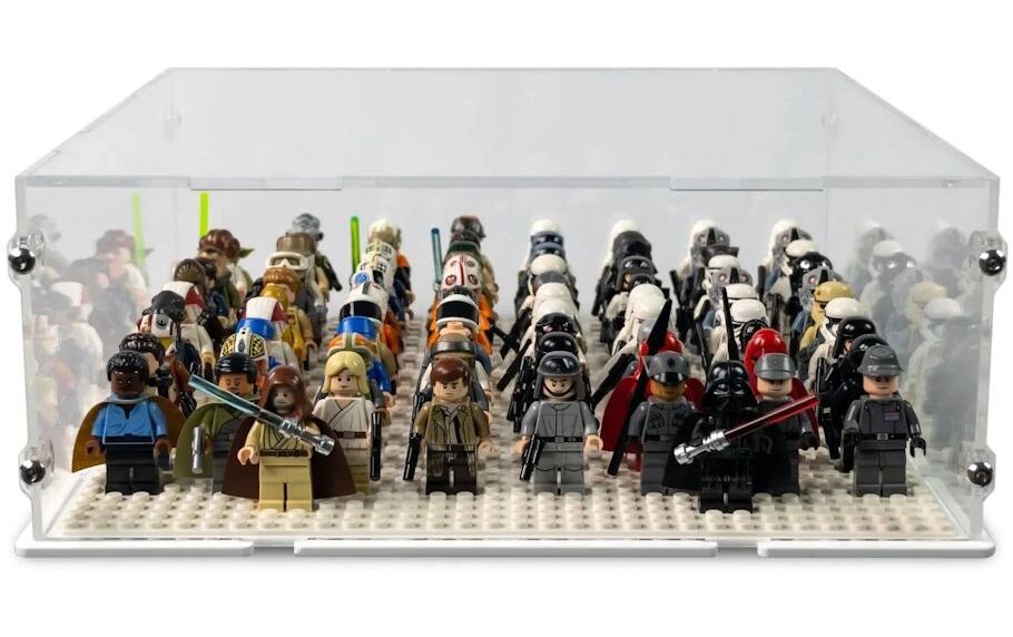 Acryl-Display für LEGO MinifgurenAcry-Display-Box mit weissem Boden für eine 32 x 32 Platte