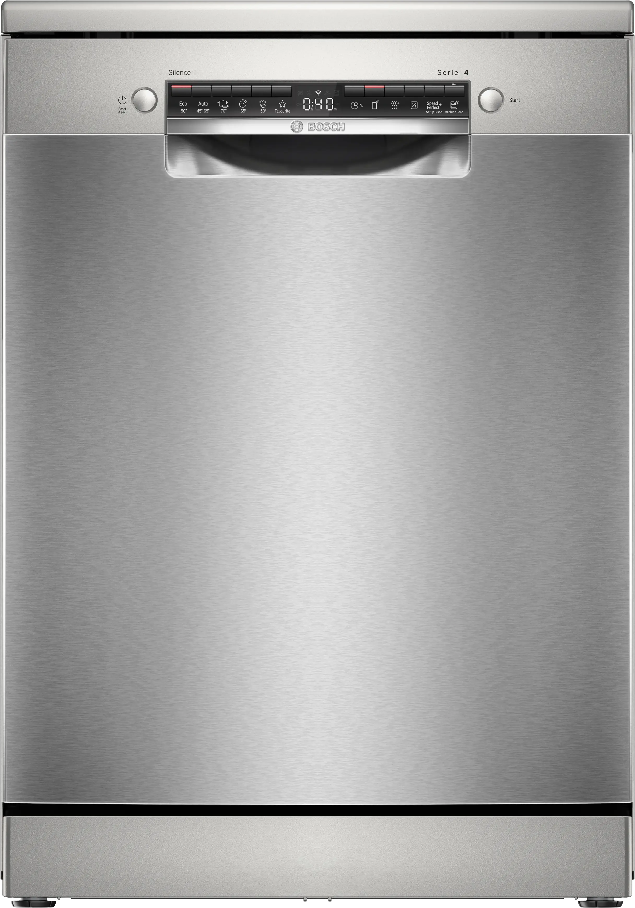 Serie 4 Vrijstaande vaatwasser 60 cm Geborsteld staal anti-fingerprint