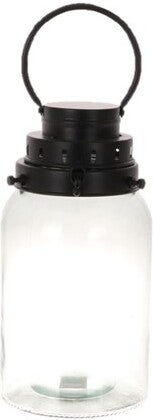 Tuinlantaarn western transparant / zwart D 16 H 31,5 cm