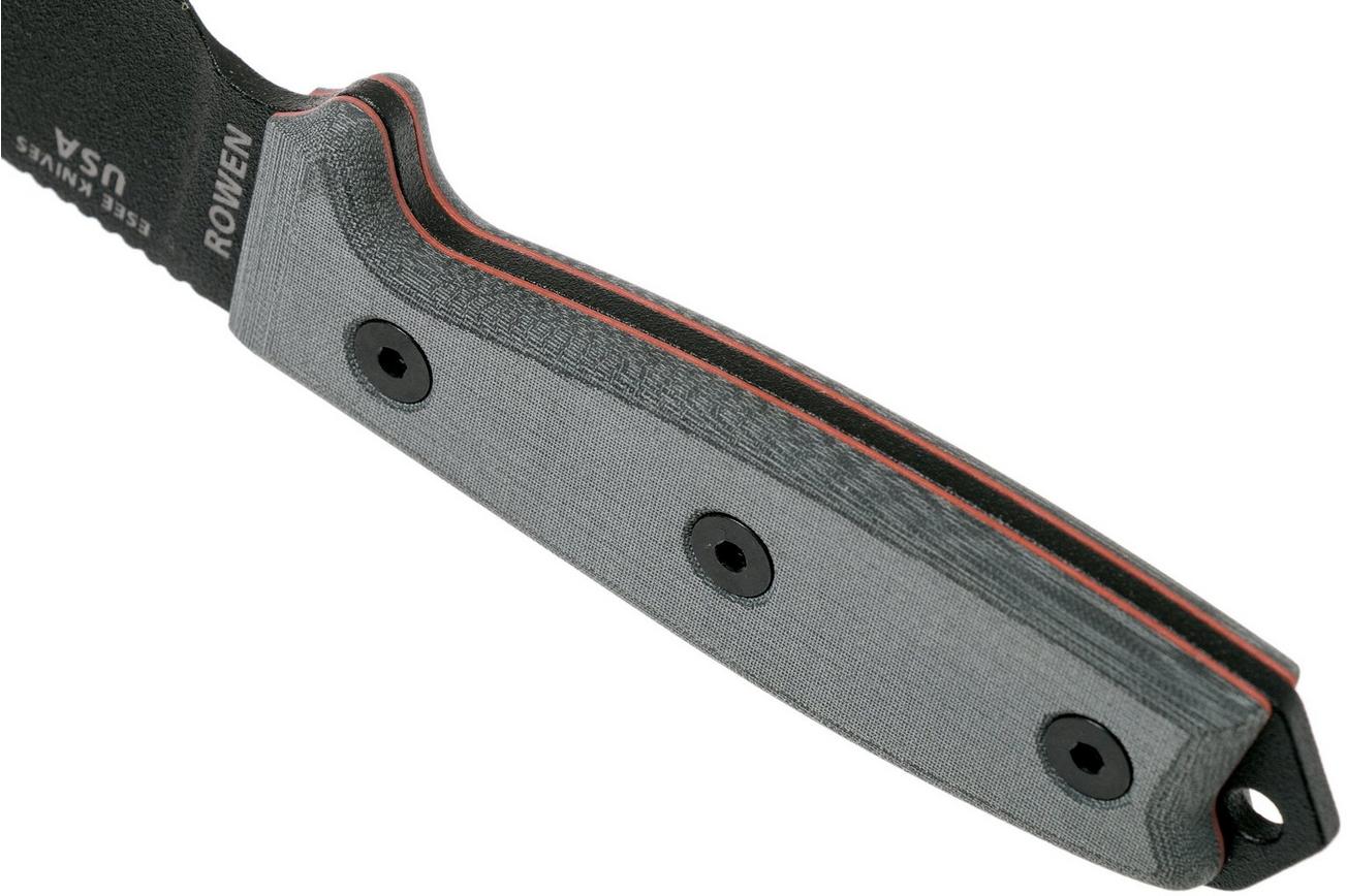ESEE Model 3 serrated, grey handle 3S met schede   clip