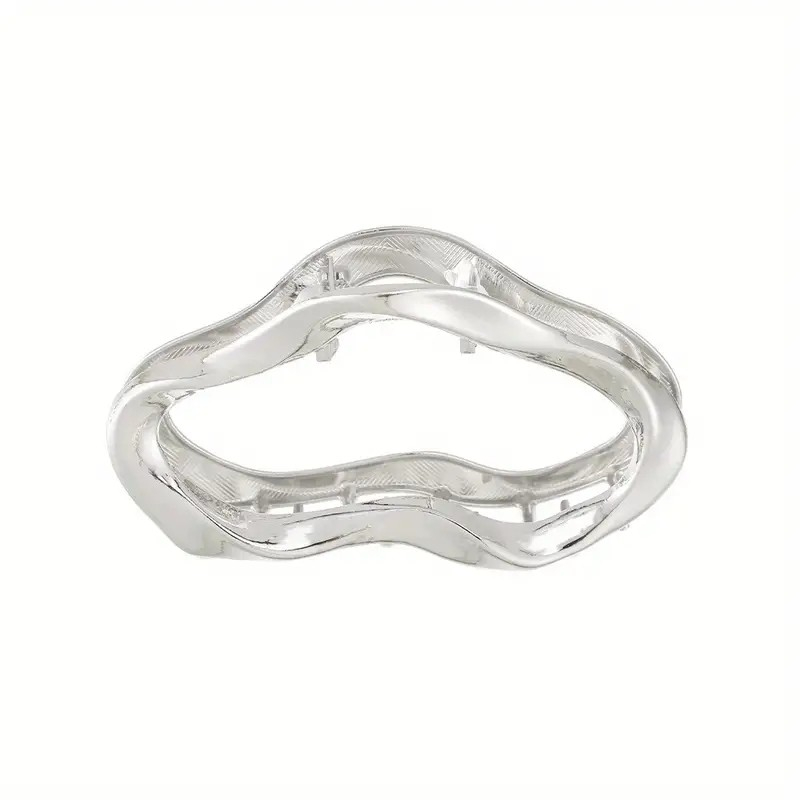 (11cm) Haarspange Klammer Metall Krallen Clip Haar Accessoire - Silber