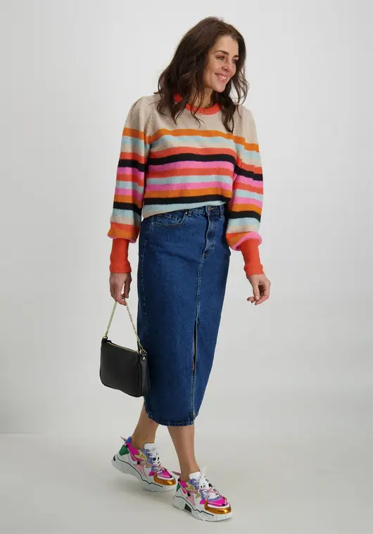 Only Midi-rok Bianca denim 15319268
