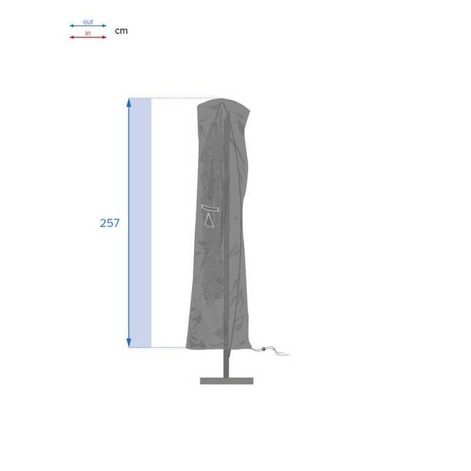 Housse de protection HAMBO pour parasol déporté Gris L