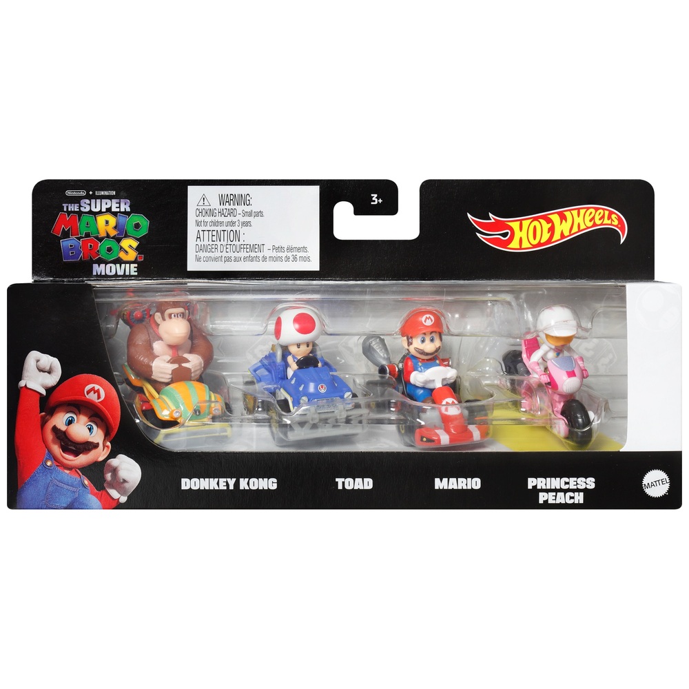 Hot Wheels Mario Kart Diecast 4er-Pack Sortiment