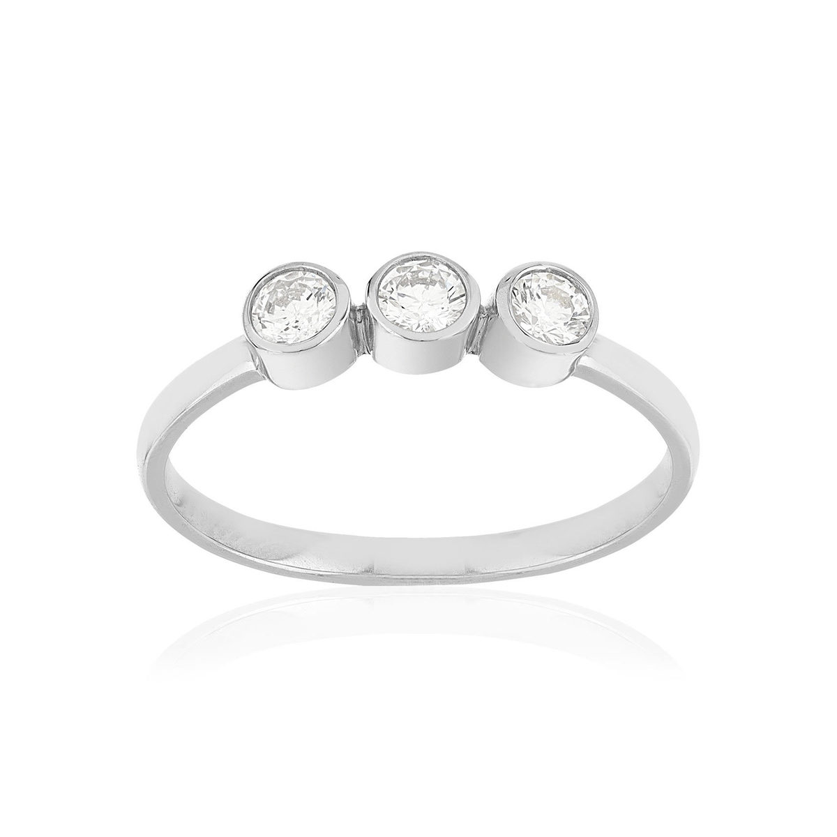 Bague argent zirconias