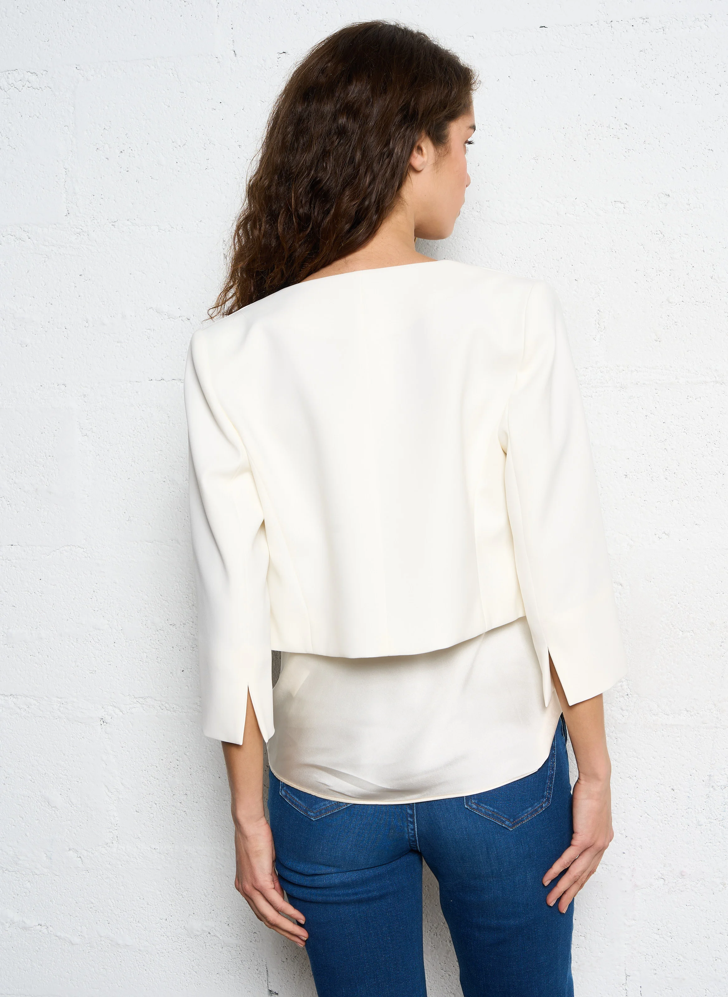 LALIE BIS - Veste courte droite | Blanc