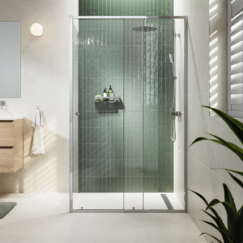 Sealskin schuifdeur met zijwand voor douchecabine Contour zilver hoogglans 140 x 90 x 200 cm