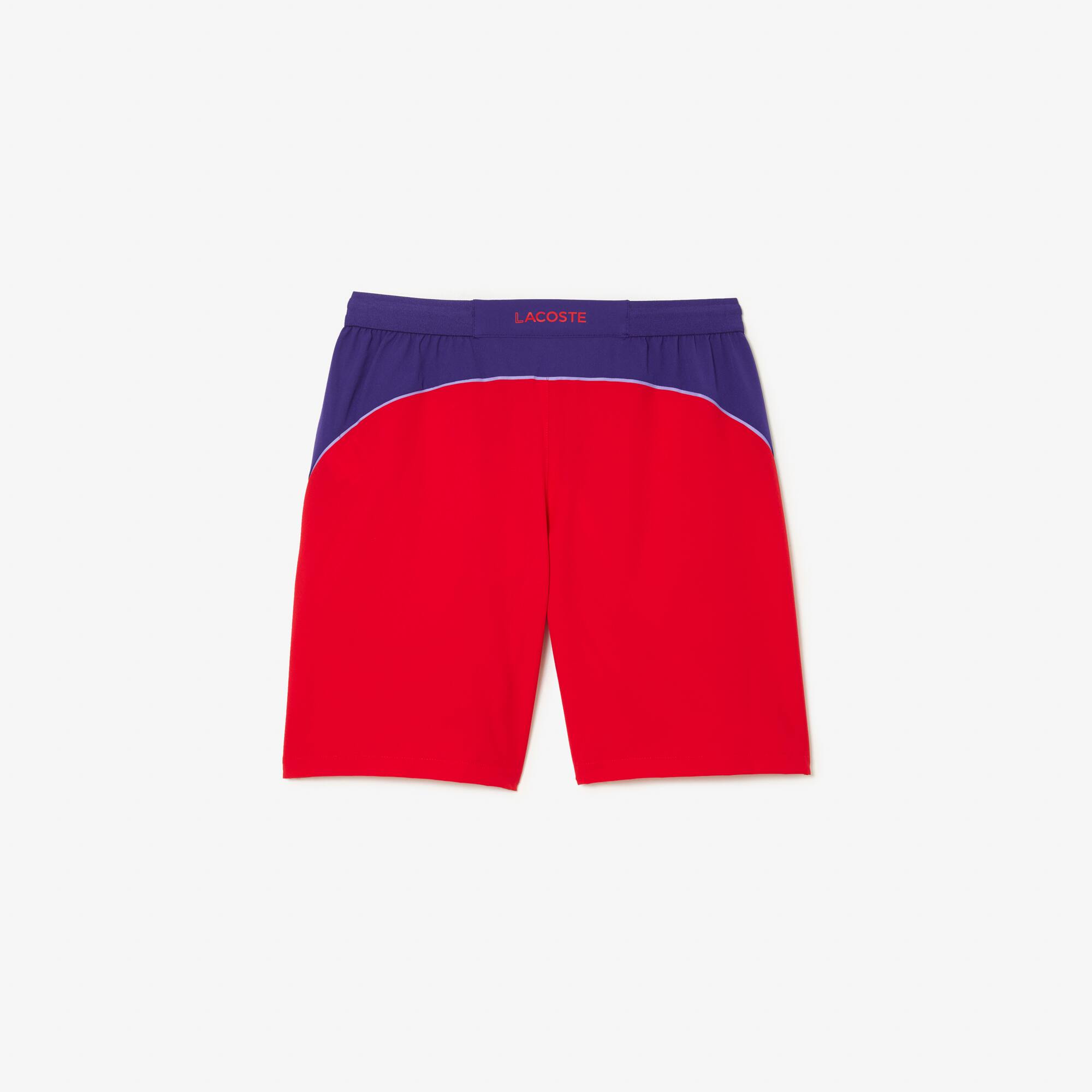 Colour-Block-Shorts LACOSTE SPORT x Novak Djokovic Bermudas - Rot - Lacoste - Herren