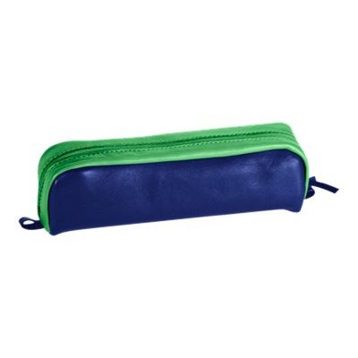 Clairefontaine - Trousse rectangulaire - cuir - bicolore bleu/vert