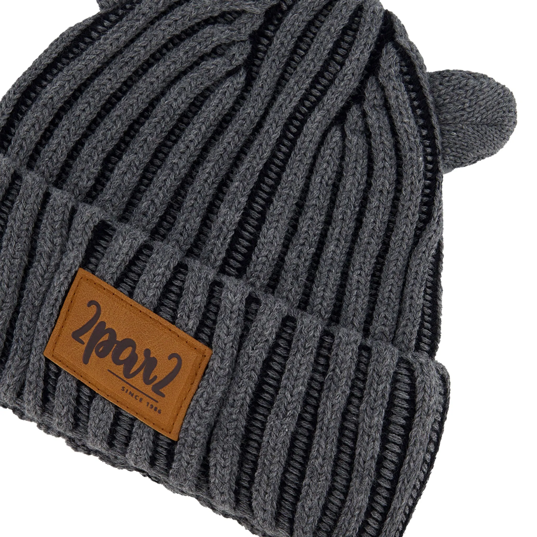 Deux par Deux Tuque Tricot Noire 6-24mois