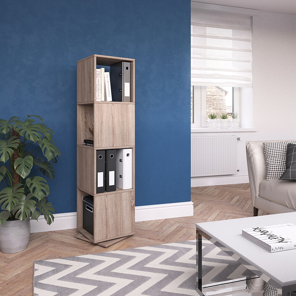 Vicco Drehregal XXL Regal Ordnerregal Büroregal Standregal Akten Schrank Sonoma