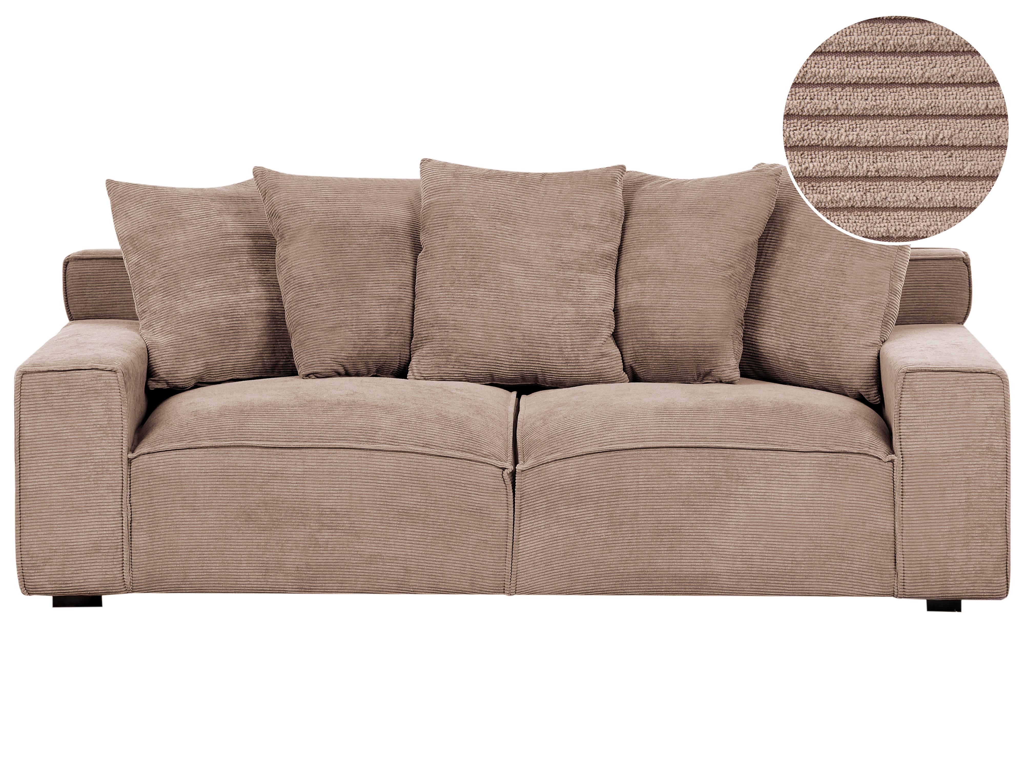 Bank 3-zits VISKAN Corduroy Zandbeige