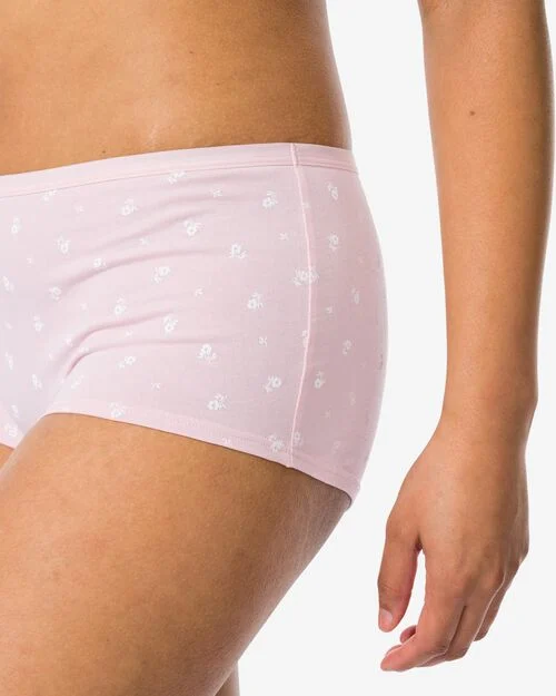 2 shorties femme coton stretch rose