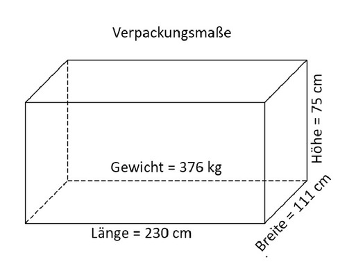 Cubo 2 tuinhuis met vloer, 226 x 240 cm, naturel