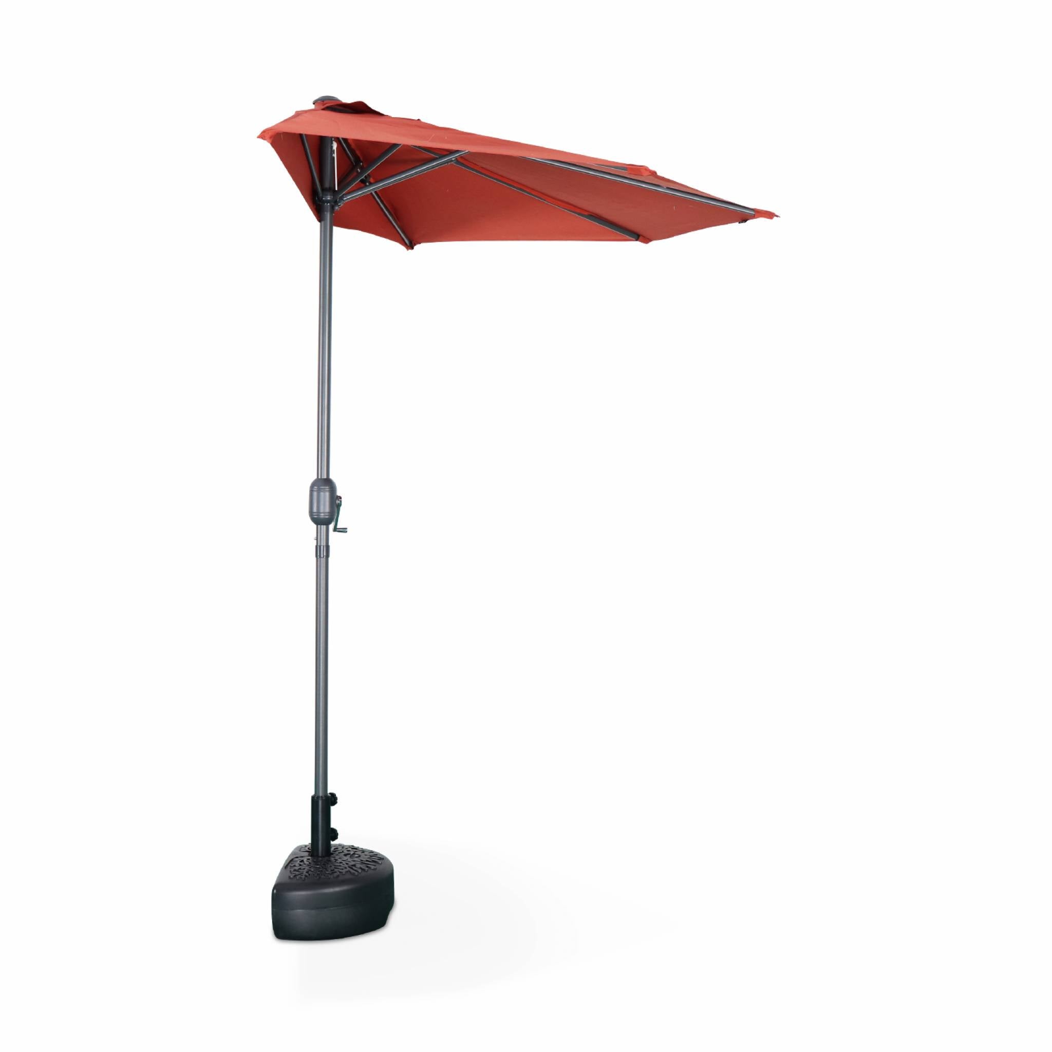 sweeek - Halve parasol voor balkon 2,5m met centrale mast