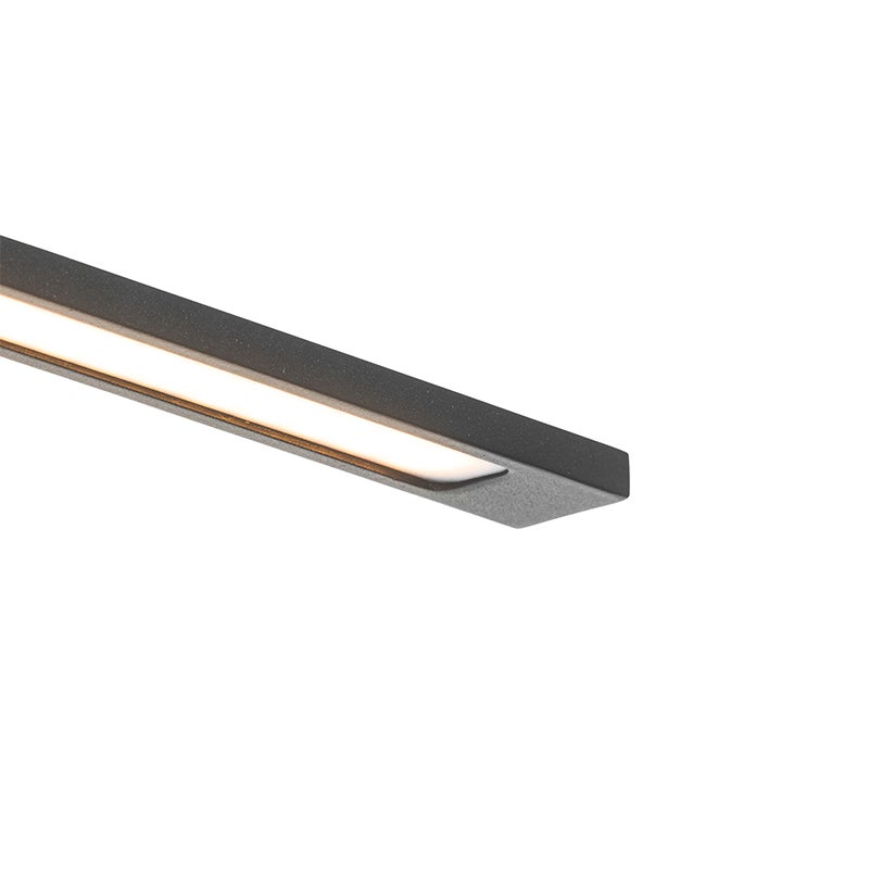 Zwarte wandlamp, 41,5 cm, inclusief LED, IP44 - Jerre