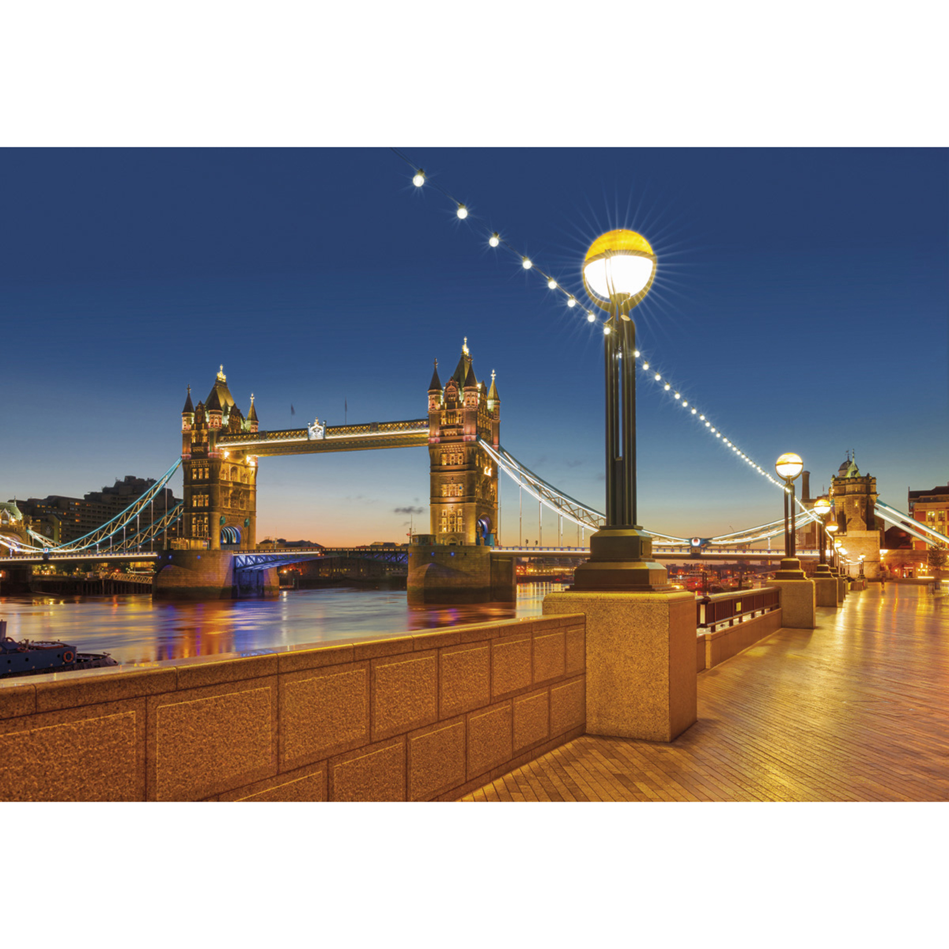 Papier-Fototapete TOWER BRIDGE - bunt - 368x254 cm