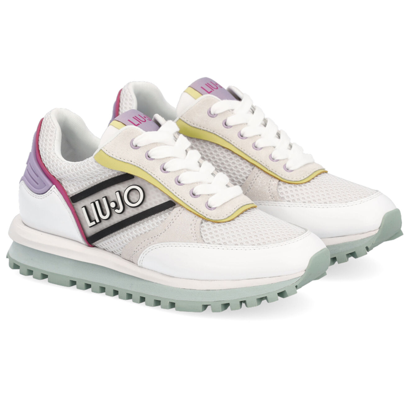 Liu-Jo Sneakers en Cuir & Textile Warina blanc/multicolore