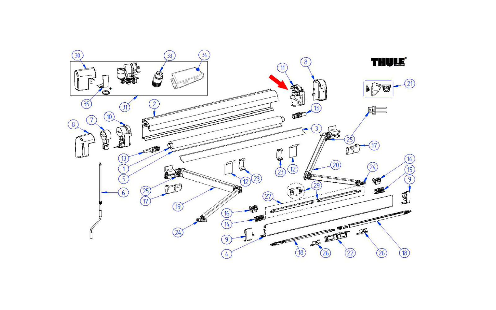 Thule Endplatte rechts passend zu Omnistor 5200