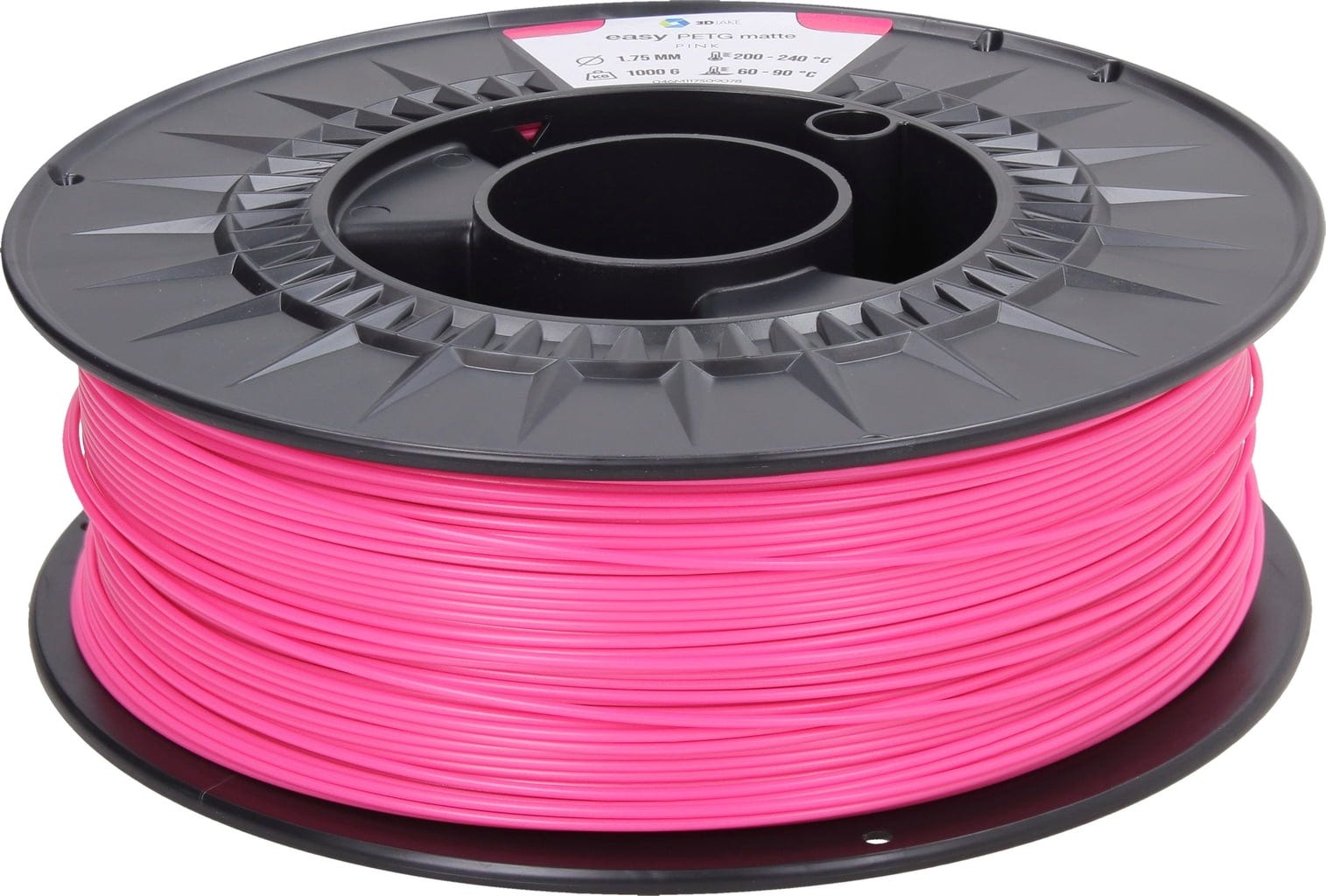 3DJAKE  easyPETG Matte Pink, 1,75 mm / 1000 g    Modifiziertes PETG mit mattem Oberflächenfinish in Pink