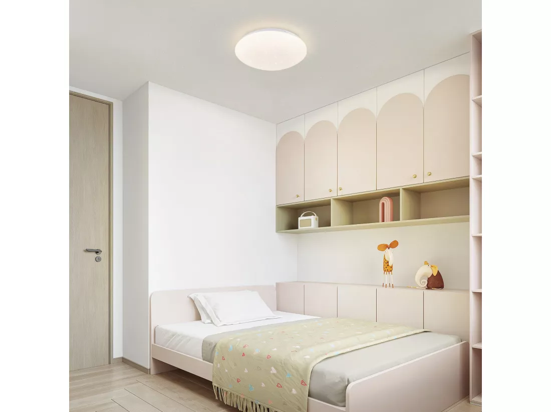 NETTLIFE Plafonnier LED Salon - Ø 16,5 cm, 4000 K, 5 W, Blanc Neutre, Couloir, Chambre Enfant