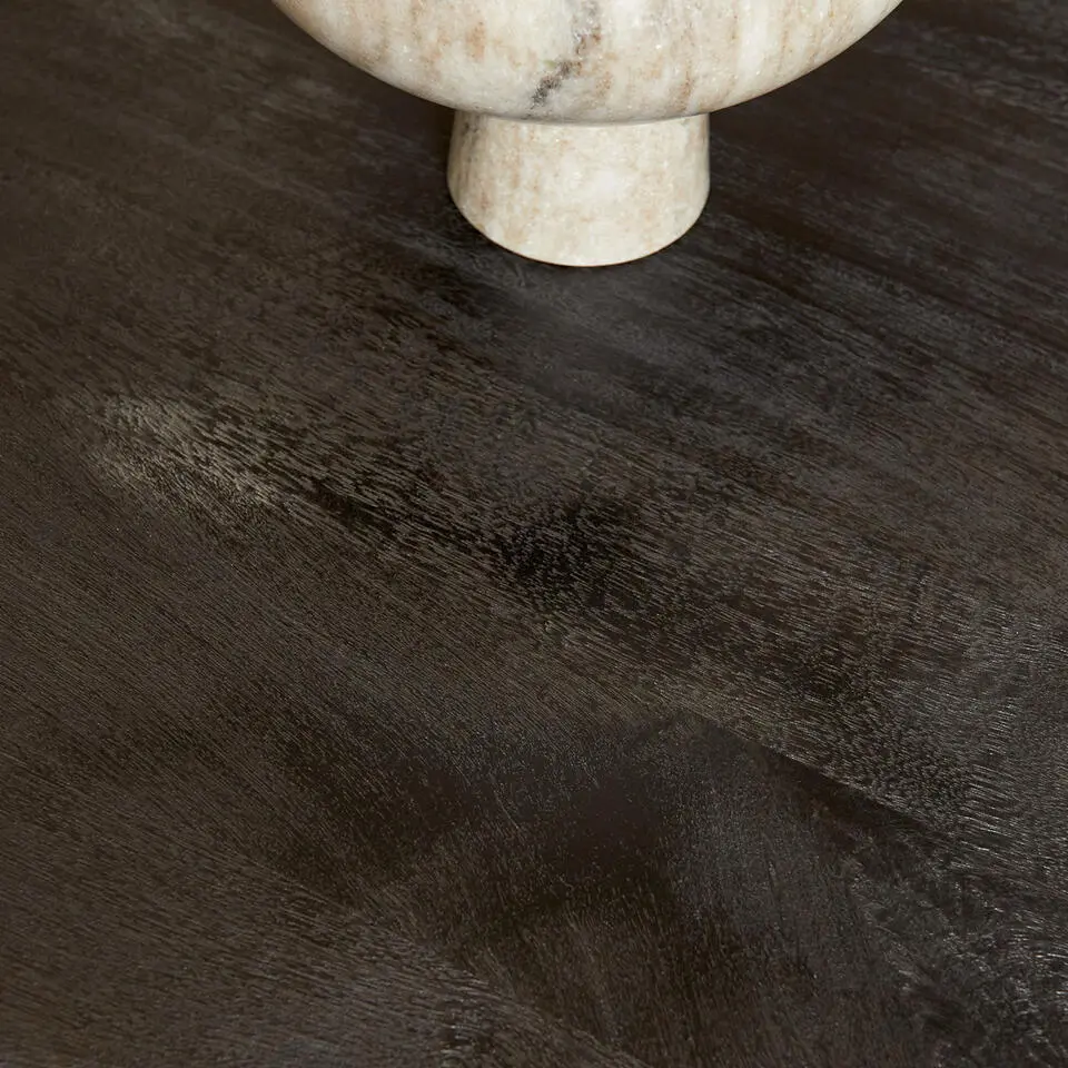 Eettafel Ovaal Zwart Hout - 300x120x76cm - Denver