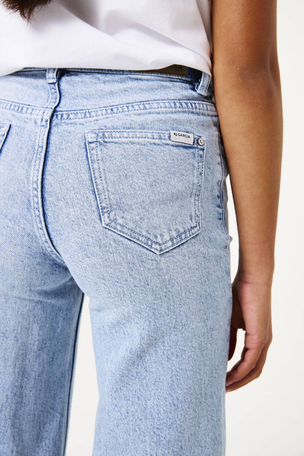 Garcia high waist loose fit jeans light blue denim