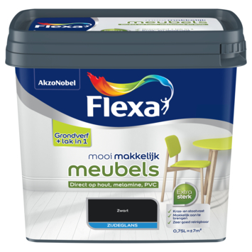 Flexa Mooi Makkelijk meubels lak zijdeglans zwart 750 ml