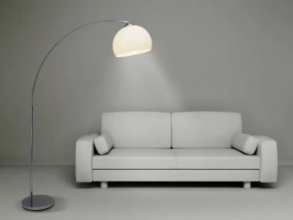 Brilliant Vessa - Gulvlampe - 1 stik - E27 - bue - hvid, krom