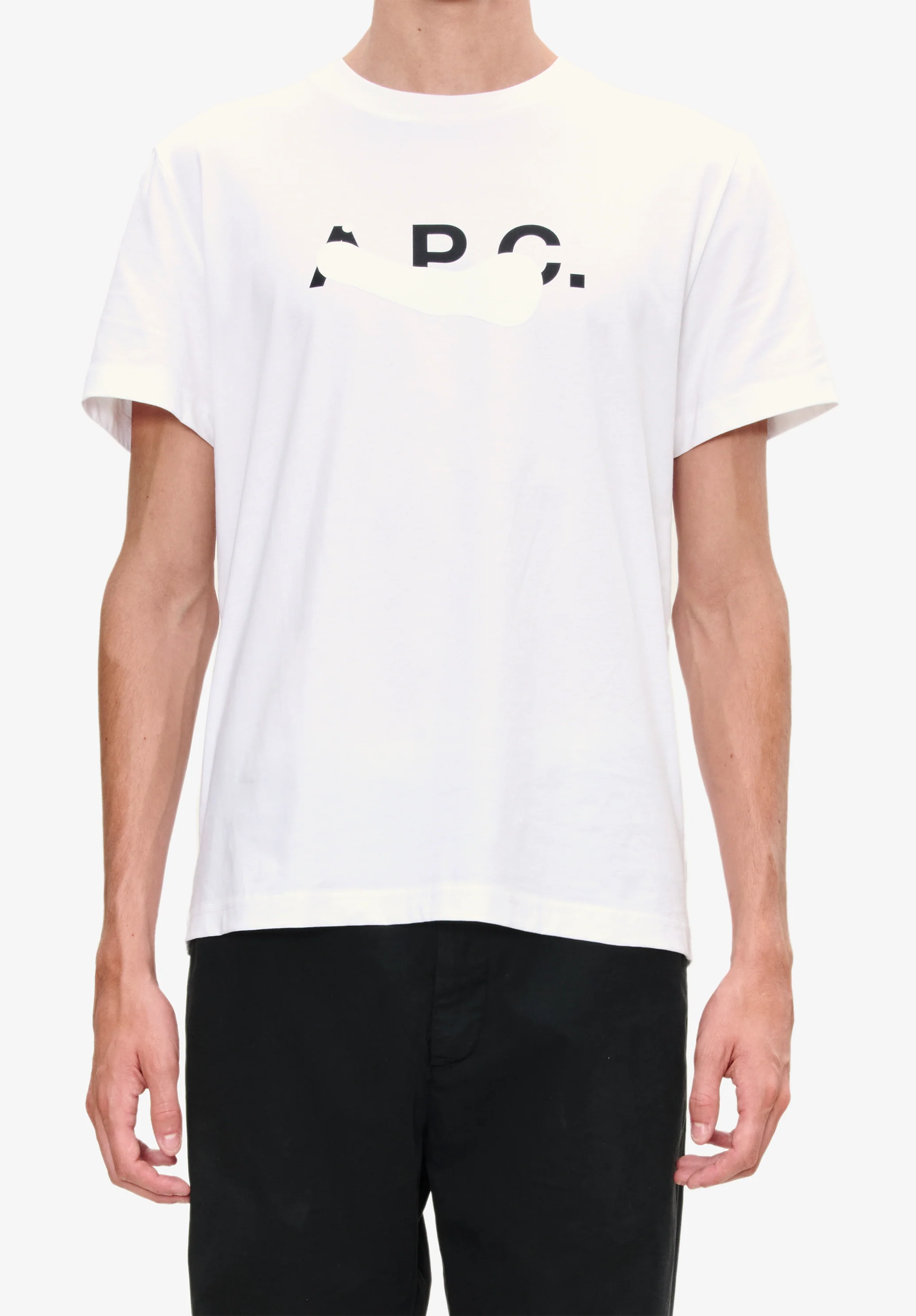 t-shirt mc tache blanche - GOTS - Blanc